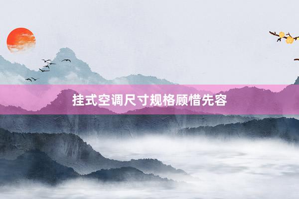 挂式空调尺寸规格顾惜先容